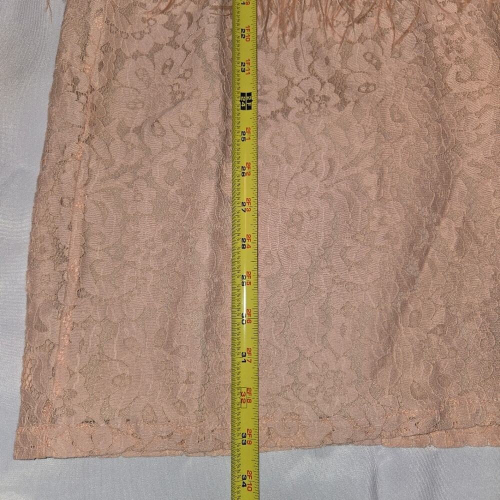 Revolve Endless Rose Lace Feather Replum Dress SZ Med NWT Apricot color coquette - Picture 6 of 11